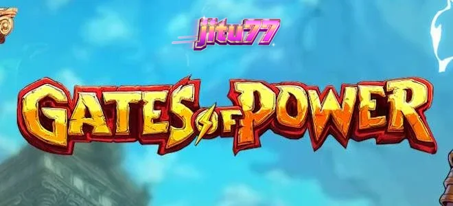 Tampilan visual slot Gates of Power dengan latar belakang Gunung Olympus yang megah